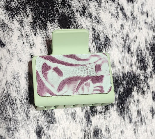 2" Leather Claw Clip