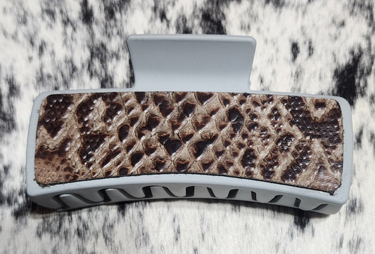 4" Leather Claw Clip